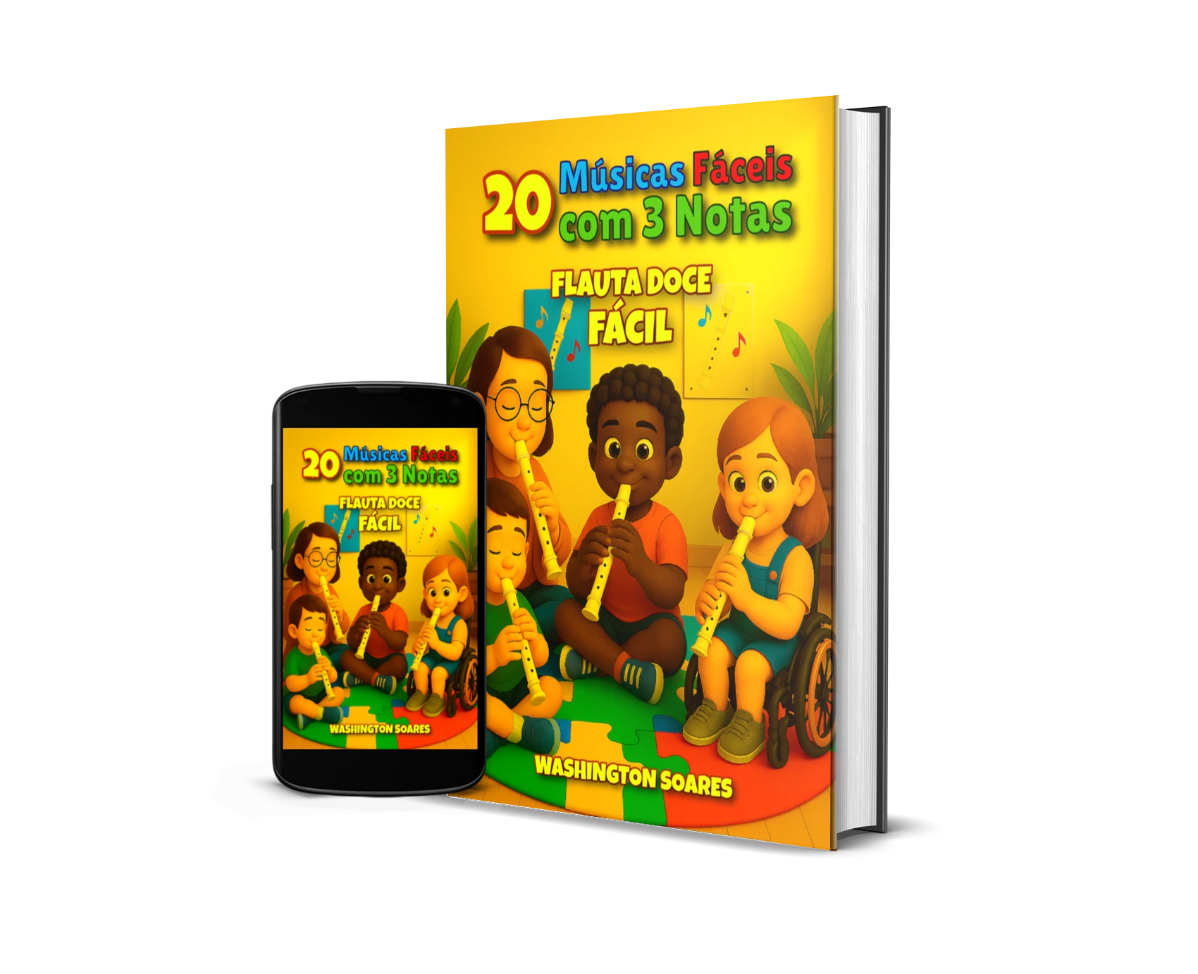 Capa do livro 20 Músicas Fáceis para Flauta Doce