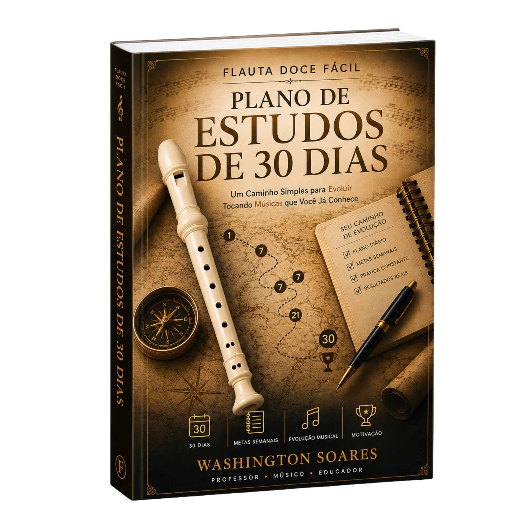Capa de Plano de Estudos de 30 Dias