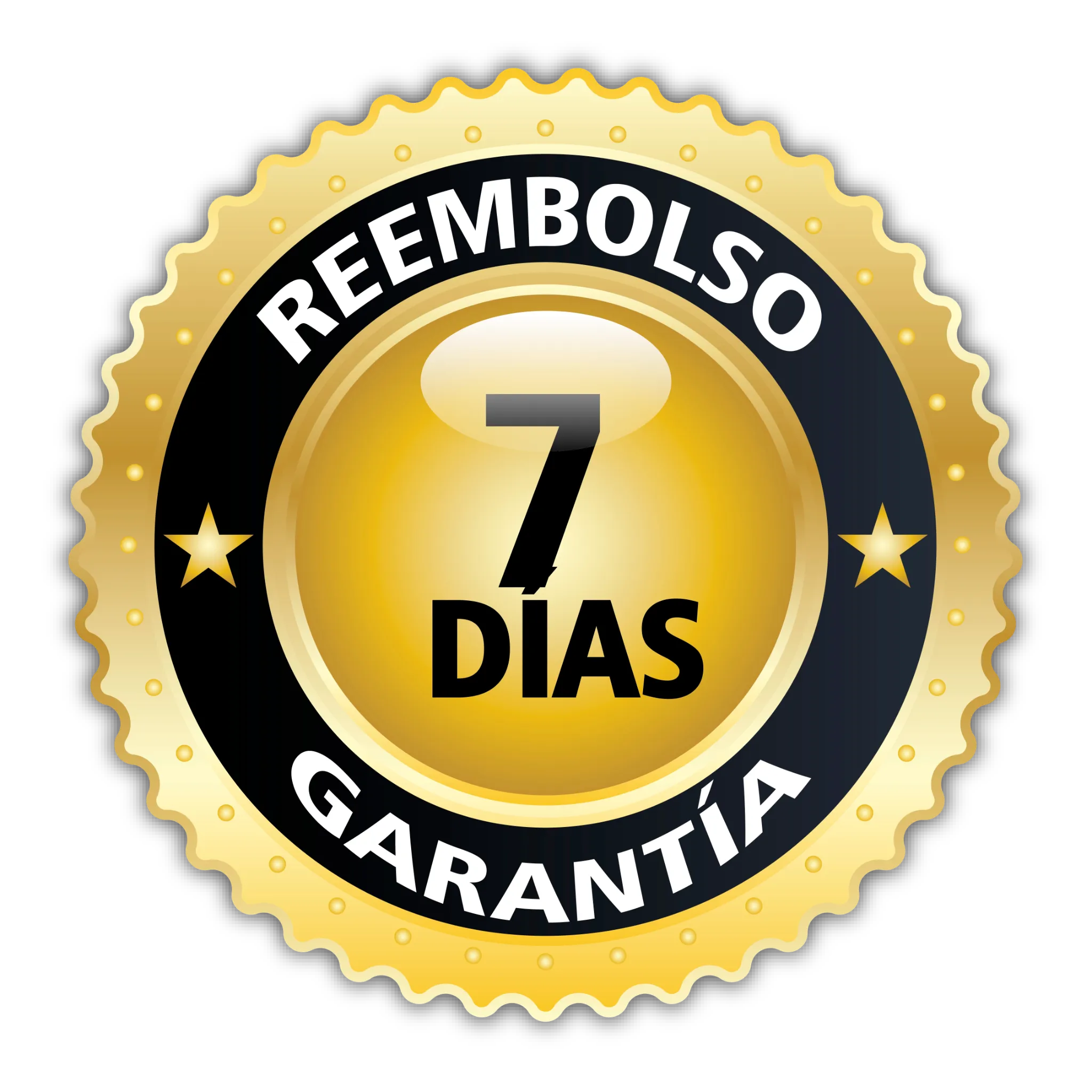 Selo de reembolso e 7 dias de garantia